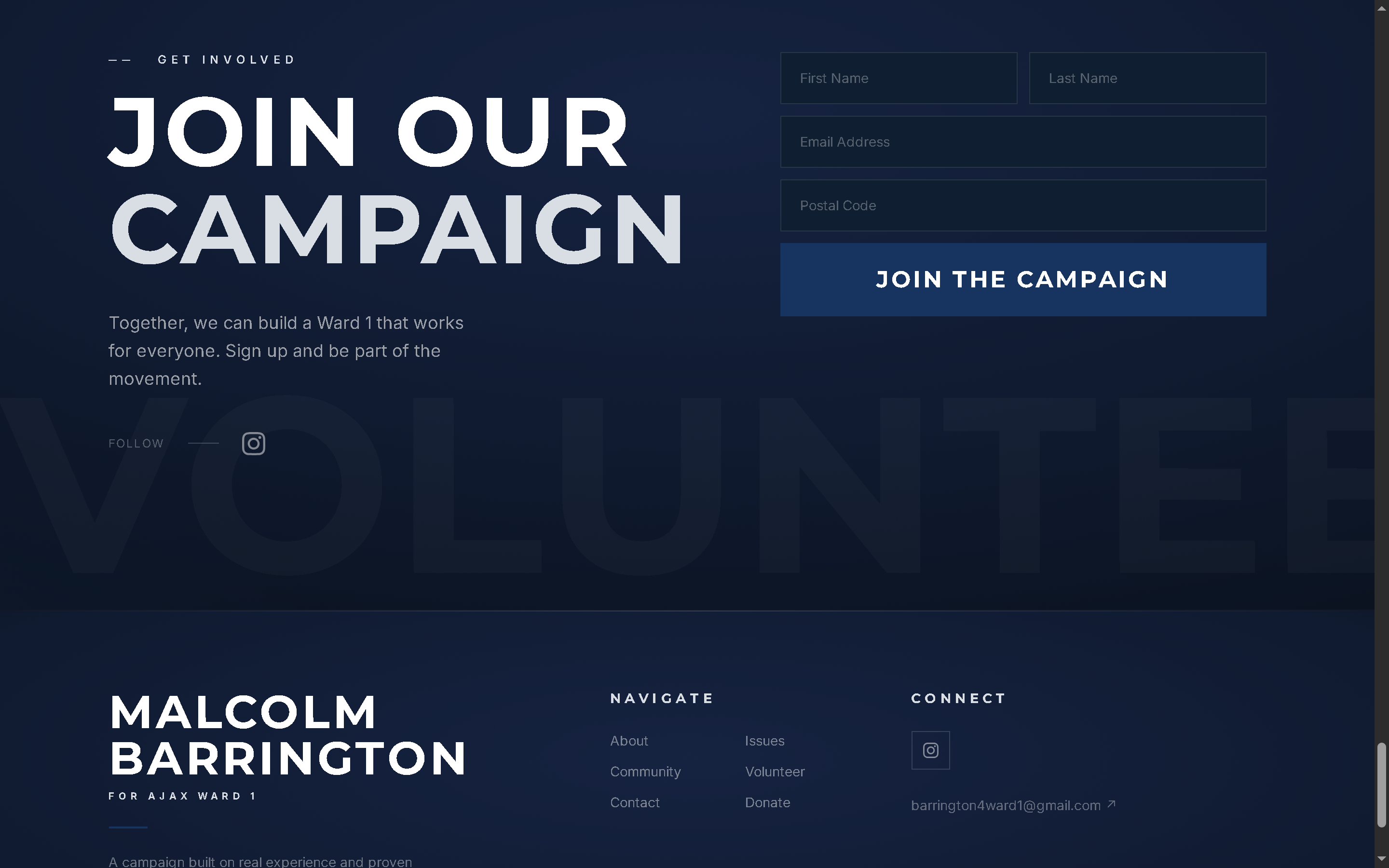  Malcolm Barrington for Ajax Ward 1 Campaign Website - Project Screenshot 7 for Malcolm Barrington Campaign