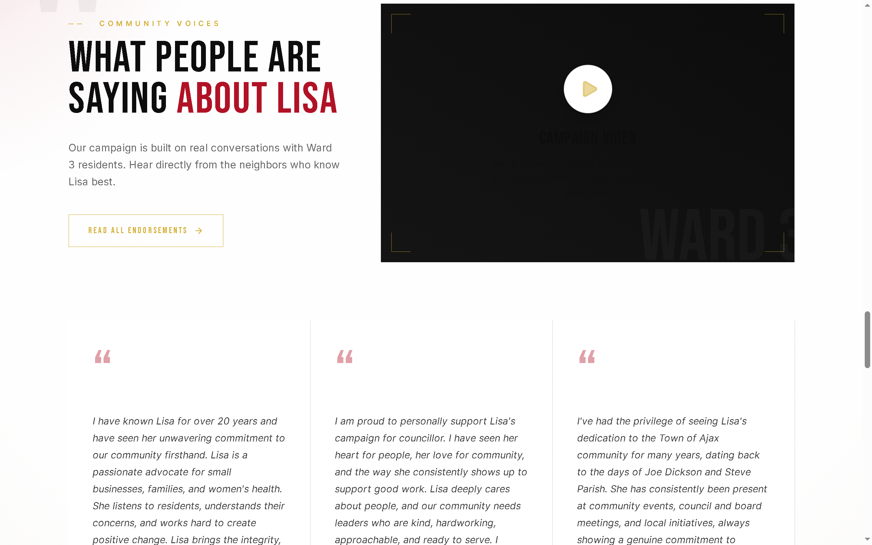 Building a Community-Focused Digital Campaign for Lisa Patel - Project Screenshot 6 for Lisa Patel for Ajax Ward 3