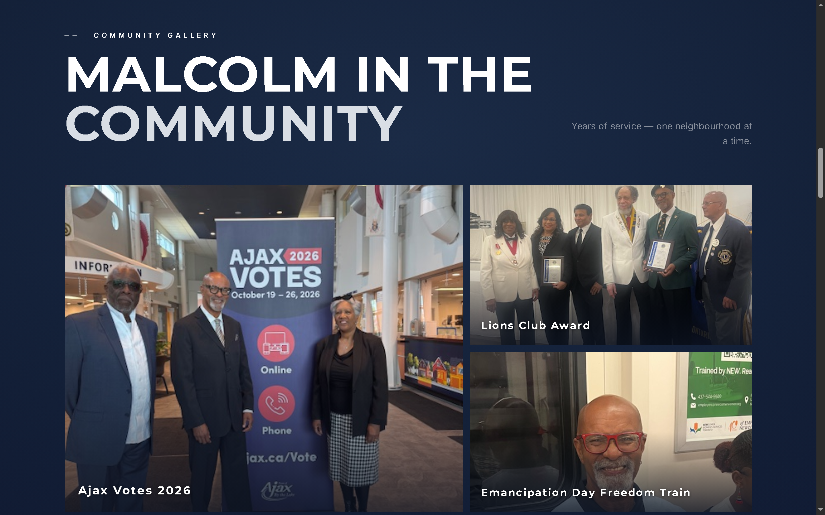  Malcolm Barrington for Ajax Ward 1 Campaign Website - Project Screenshot 4 for Malcolm Barrington Campaign
