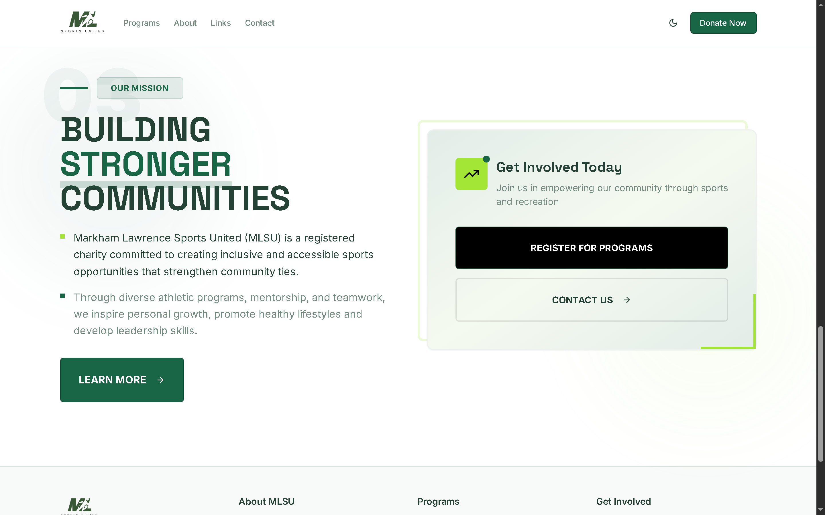 Building a Registration Engine for a Growing Community Sports Charity - Project Screenshot 4 for Markham Lawrence Sports United (MLSU)