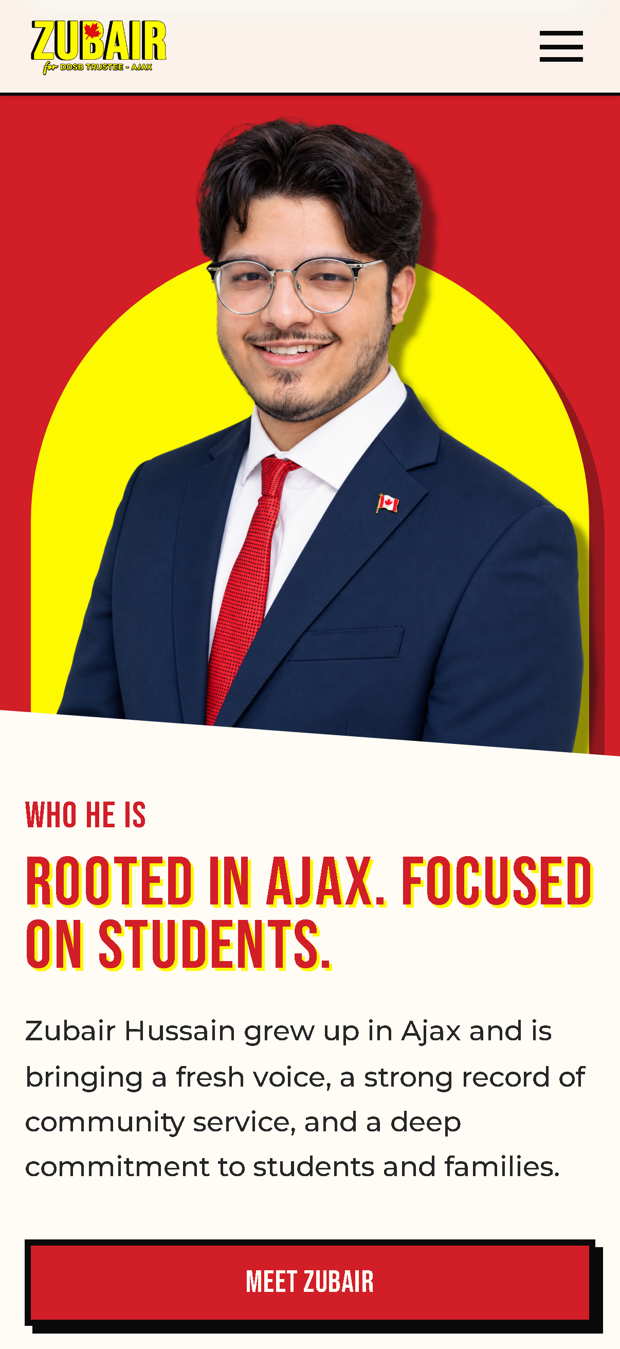 Building a Digital Campaign Platform for Zubair Hussain - Project Screenshot 13 for Zubair for DDSB Trustee Campaign