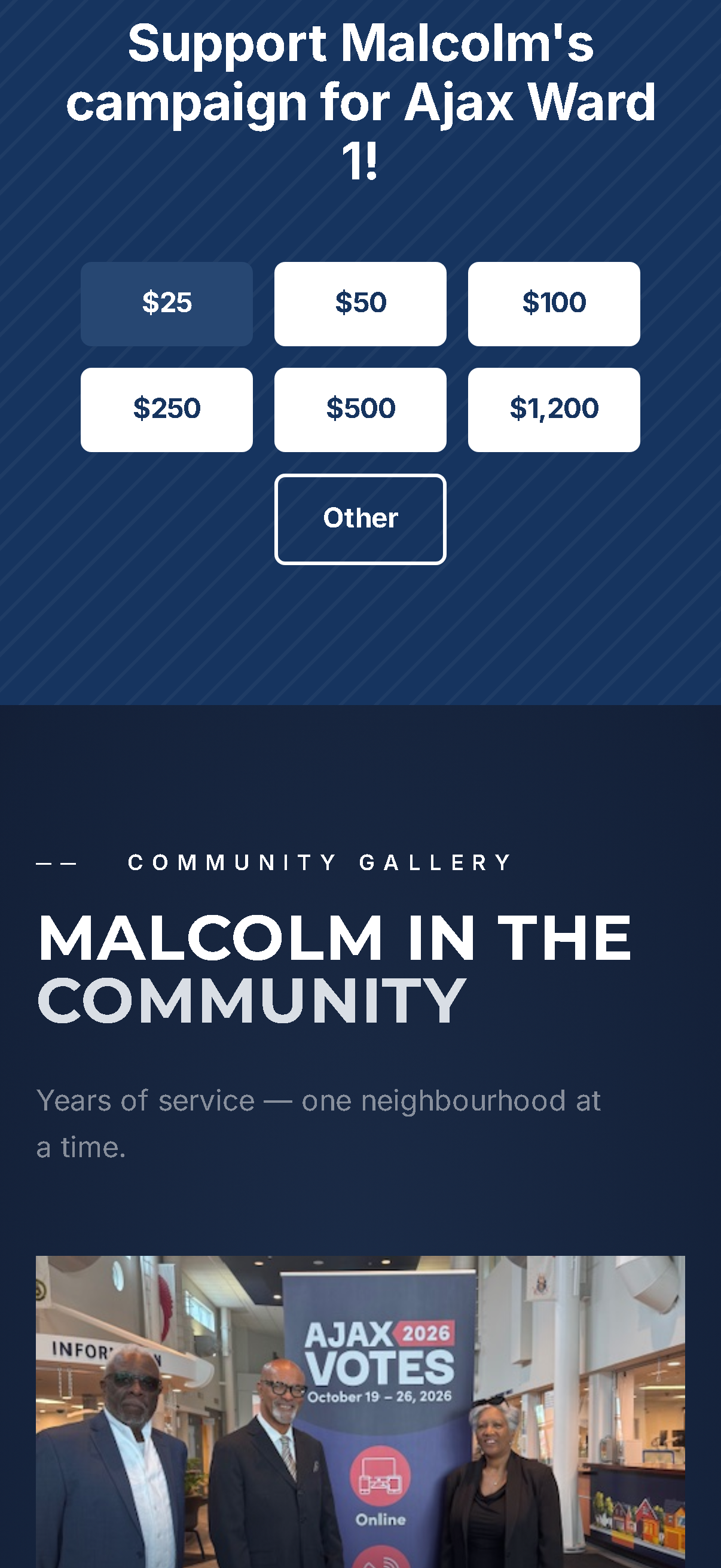  Malcolm Barrington for Ajax Ward 1 Campaign Website - Project Screenshot 9 for Malcolm Barrington Campaign