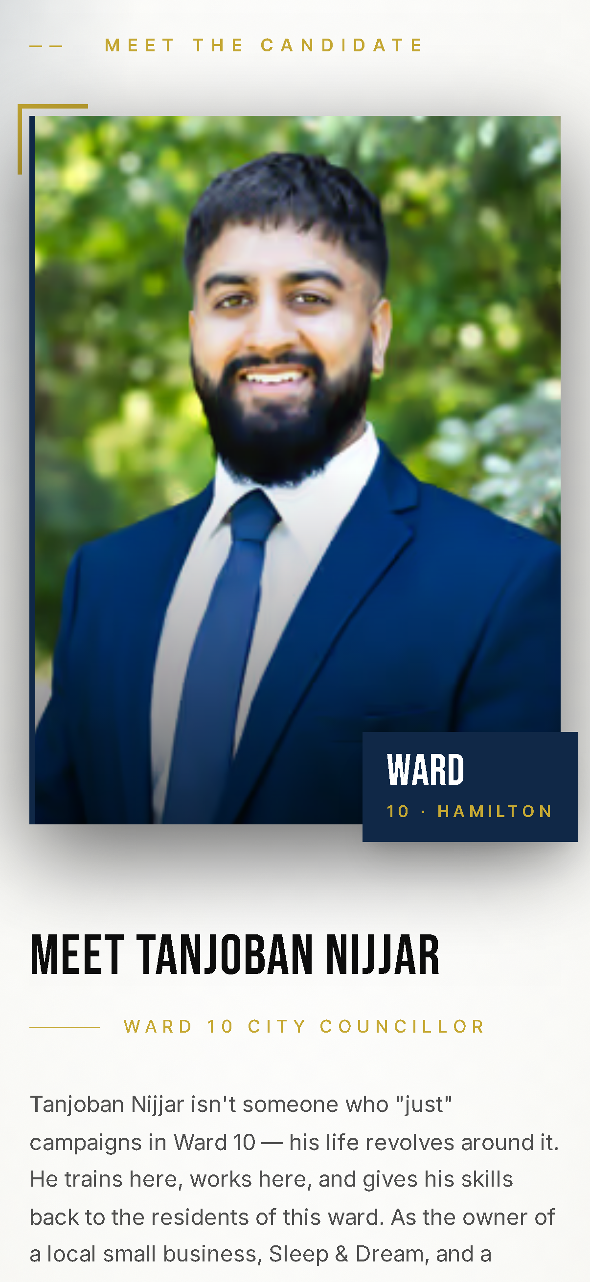 Building a High-Performance Digital Campaign for Hamilton Ward 10 - Project Screenshot 6 for Tanjoban Nijjar Campaign