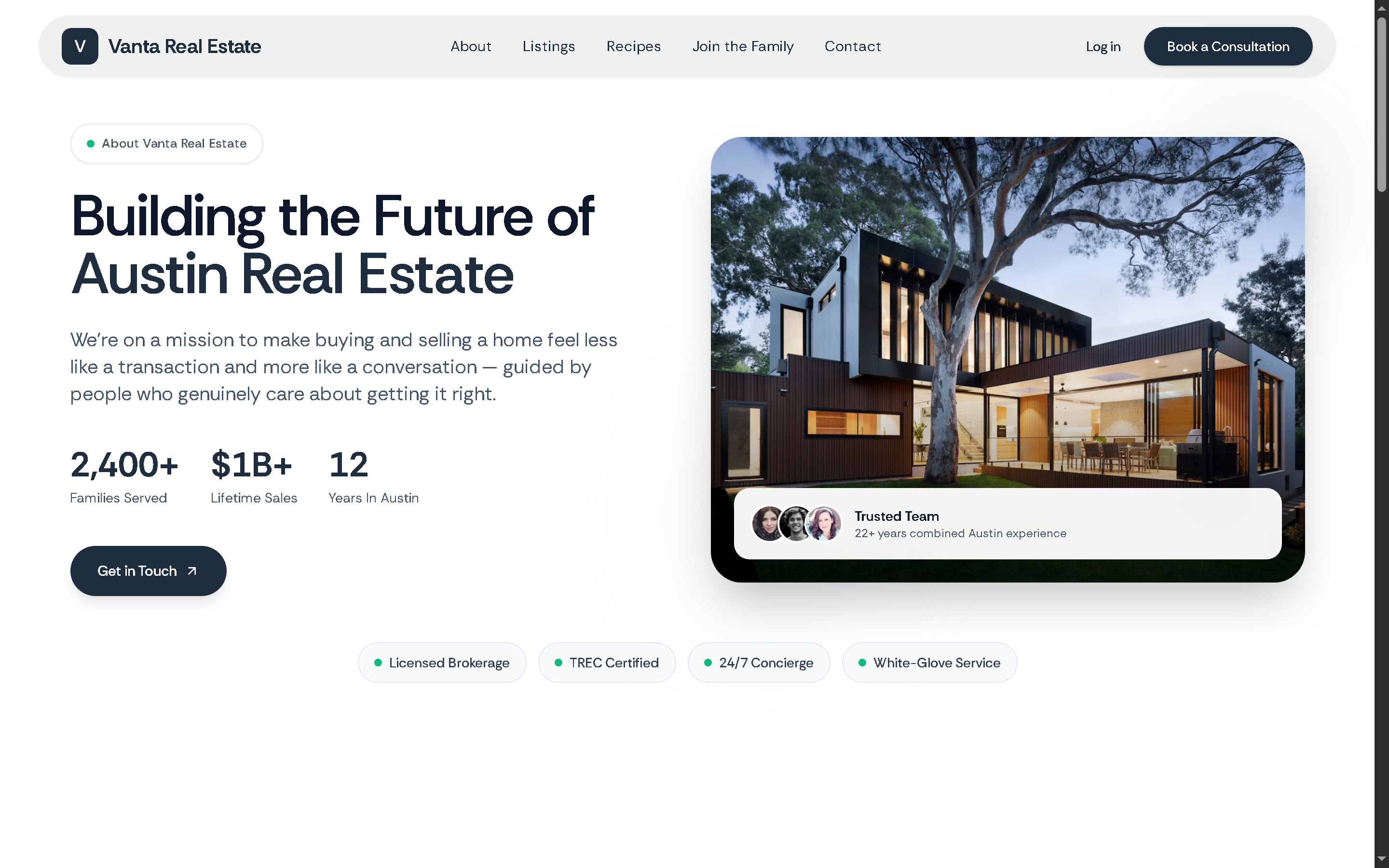 Vanta Real Estate — A Fictional Real Estate Website Concept - Project Screenshot 6 for Vanta Real Estate — Fictional Demo Brand
