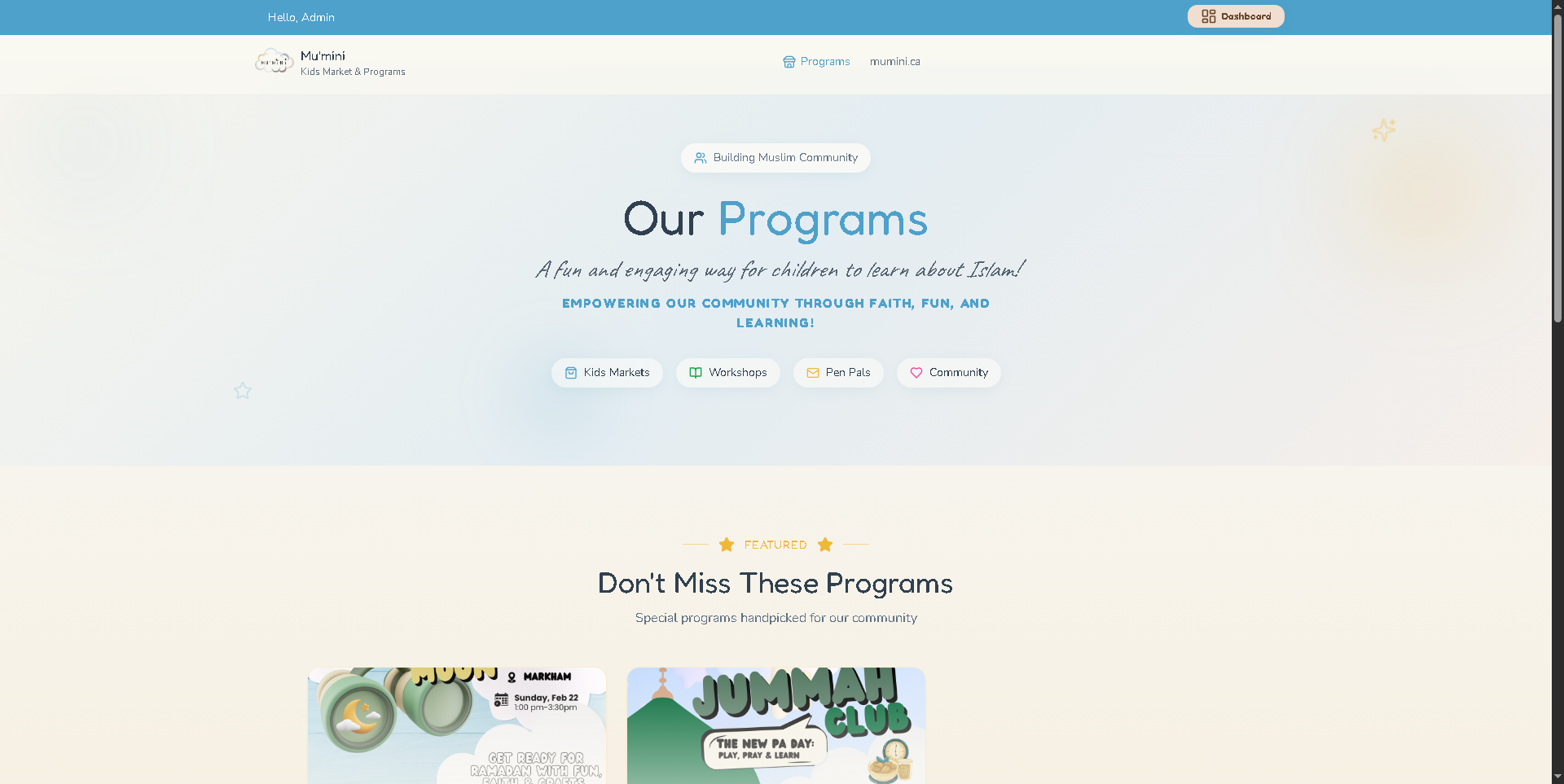 Multi-Organization Program Registration Application