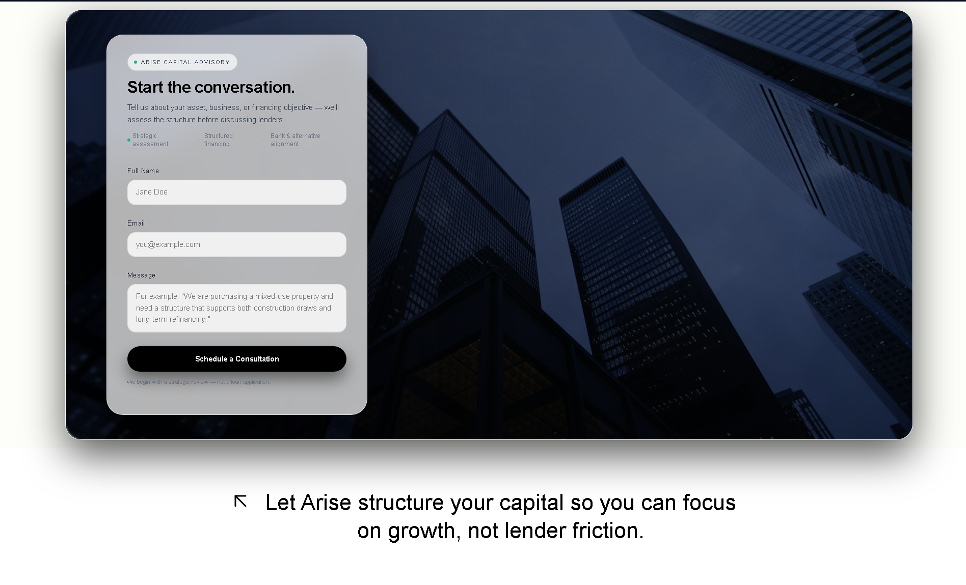 Arise Capital Website Redesign - Project Screenshot 3 for Arise Capital