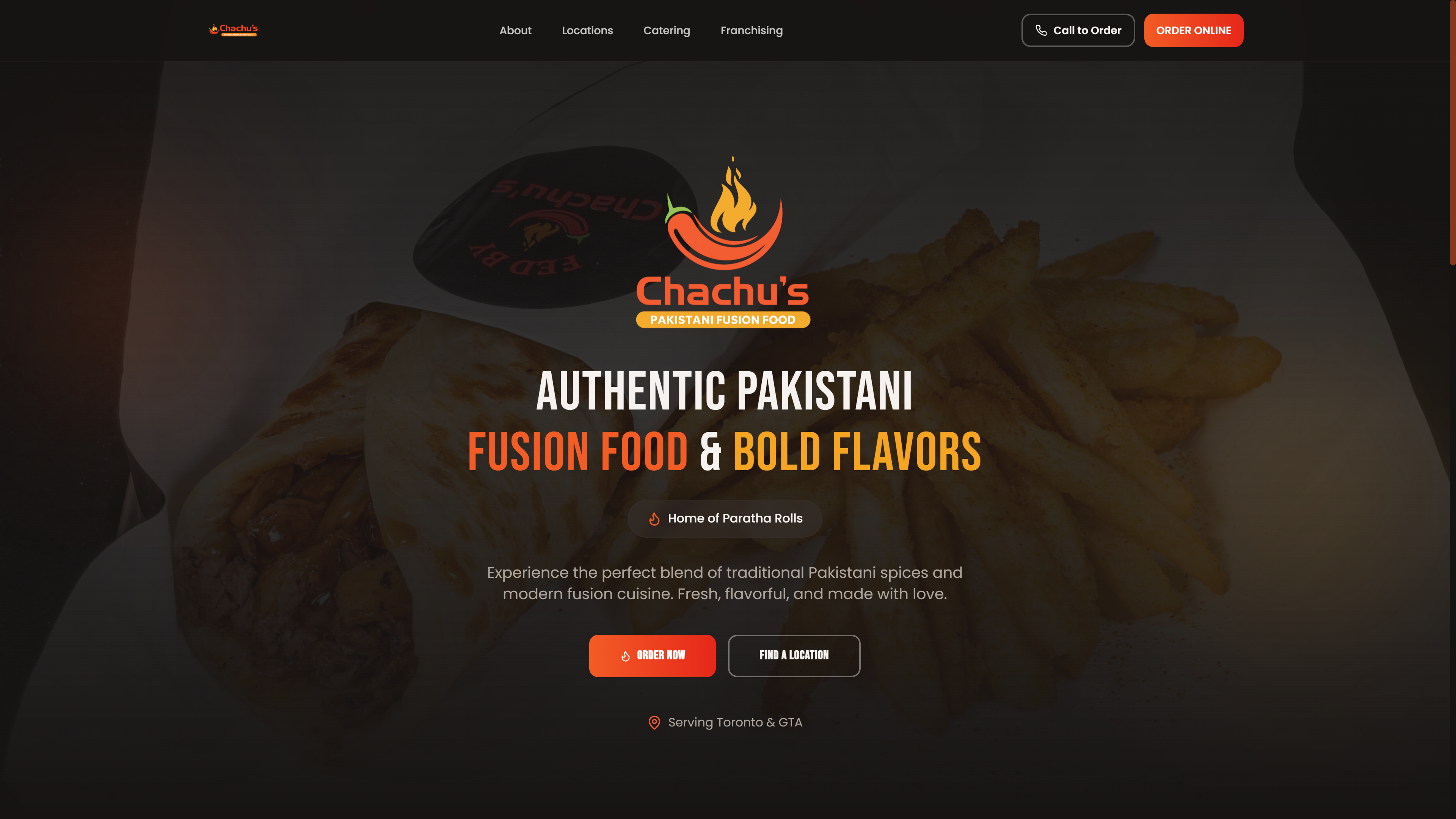 Chachu’s Pakistani Fusion Food Website