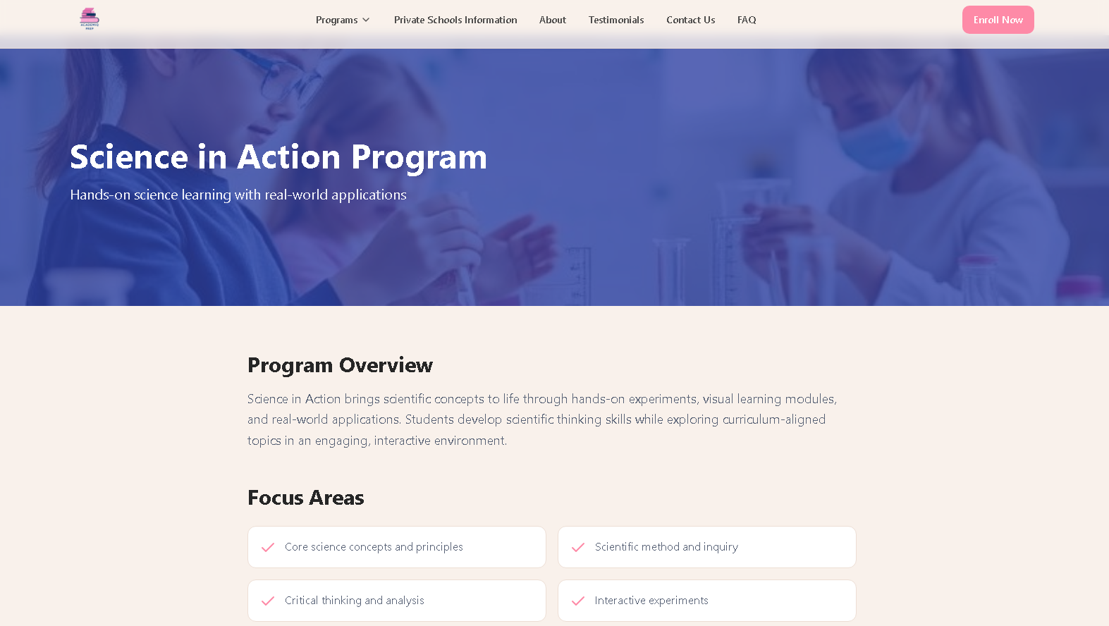 AcademIQ Tutoring Website - Project Screenshot 2 for AcademIQ Prep