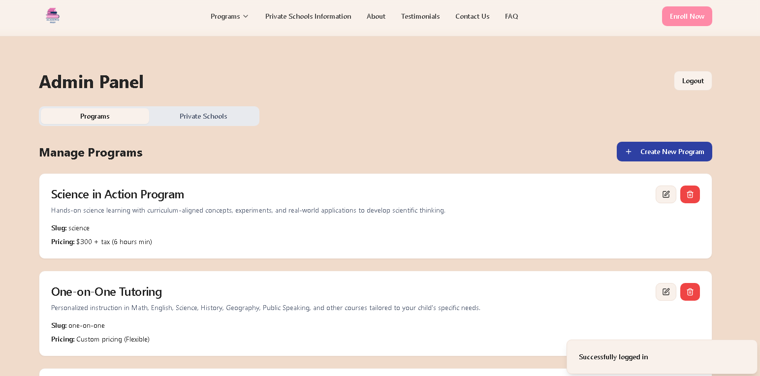 AcademIQ Tutoring Website - Project Screenshot 5 for AcademIQ Prep