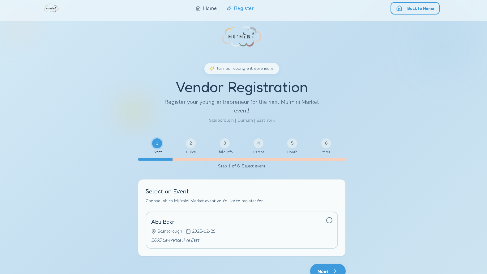 Mu’mini Market – Vendor Registration Application - Project Screenshot 2 for Mu’mini