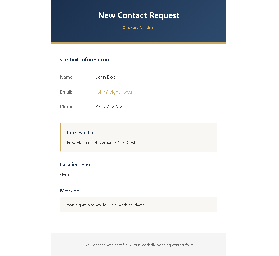 Stockpile Vending Website - Project Screenshot 7 for Stockpile Vending