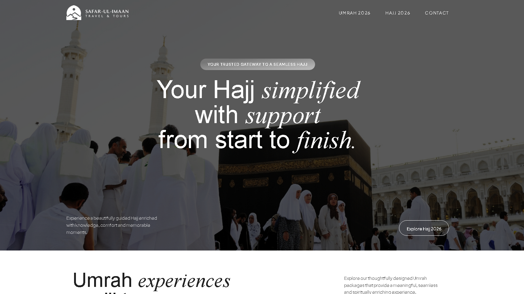 Safar-ul-Imaan Booking Platform