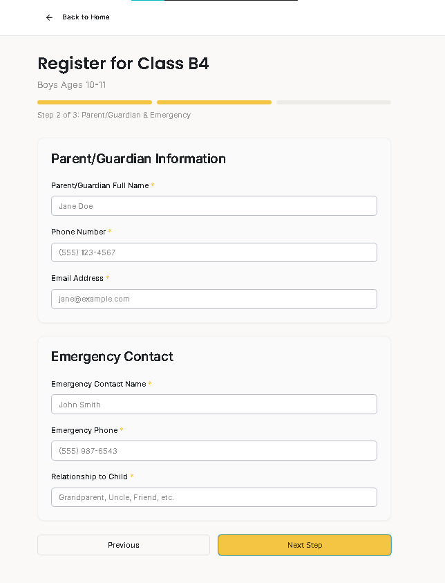 RIS Children’s Program Registration + QR Check-In System - Project Screenshot 3 for Mu’Mini