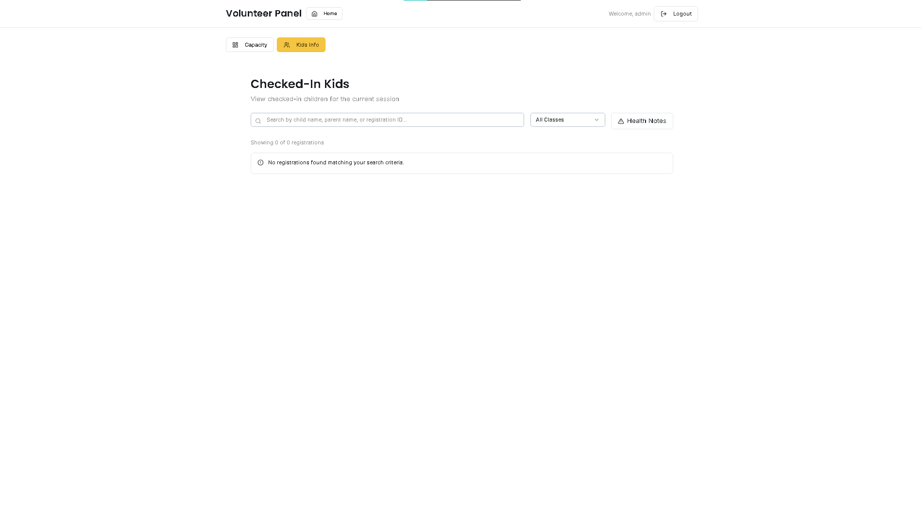 RIS Children’s Program Registration + QR Check-In System - Project Screenshot 11 for Mu’Mini
