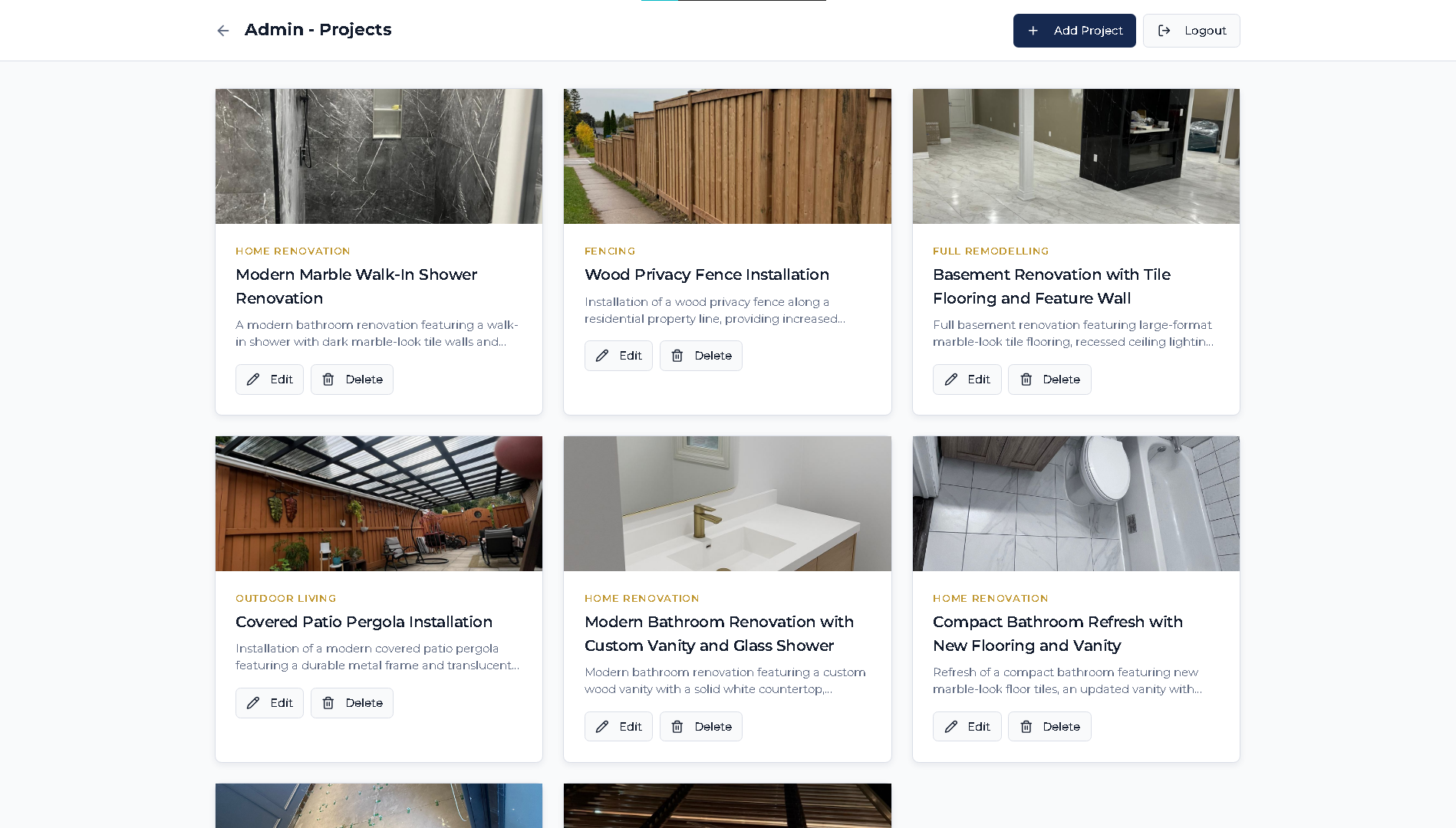 Unlax Construction Website - Project Screenshot 7 for Unlax Construction