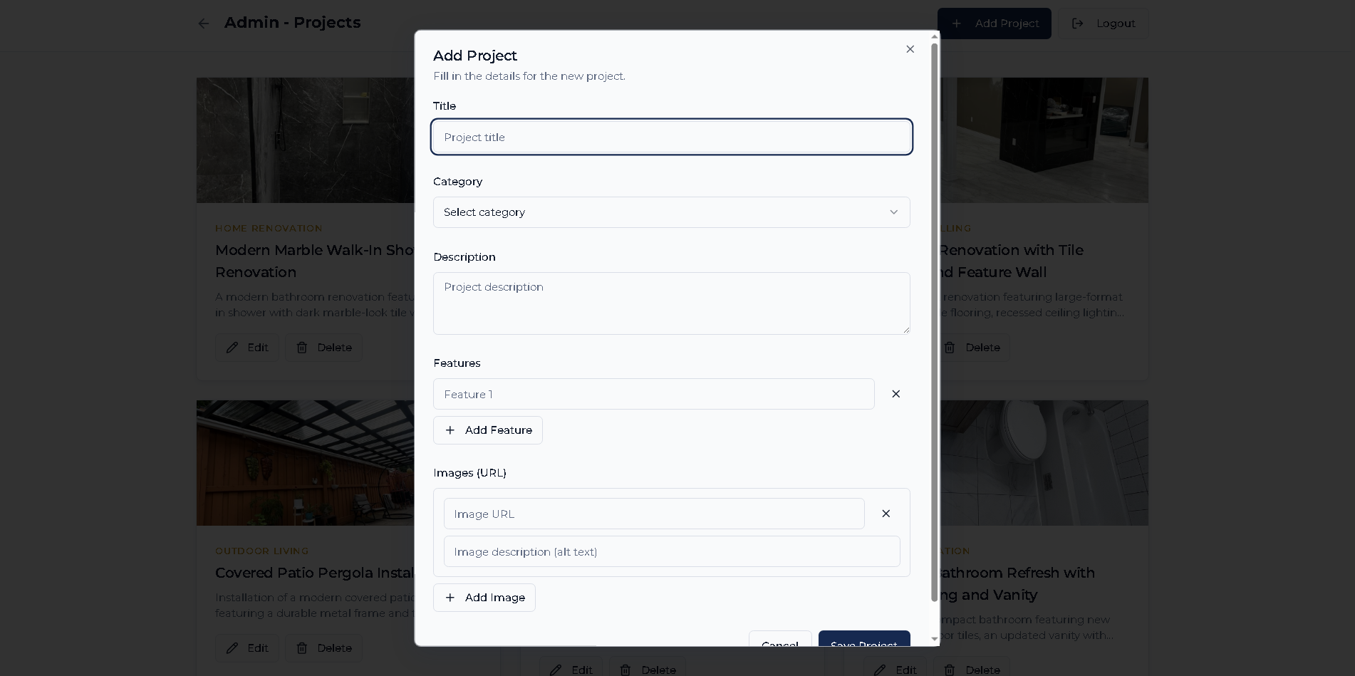 Unlax Construction Website - Project Screenshot 8 for Unlax Construction
