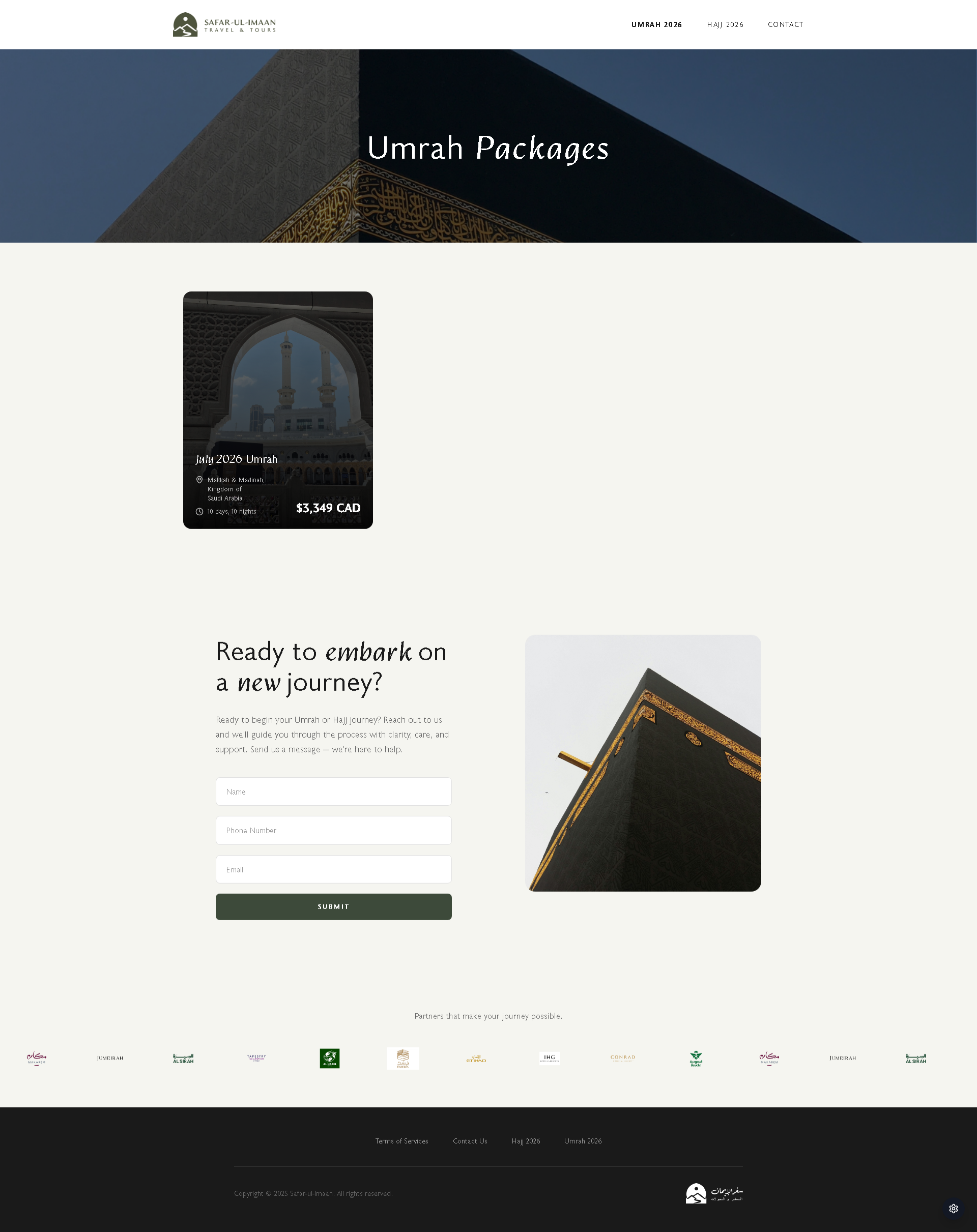 Safar-ul-Imaan Booking Platform - Project Screenshot 4 for Safaar Ul-Imaan