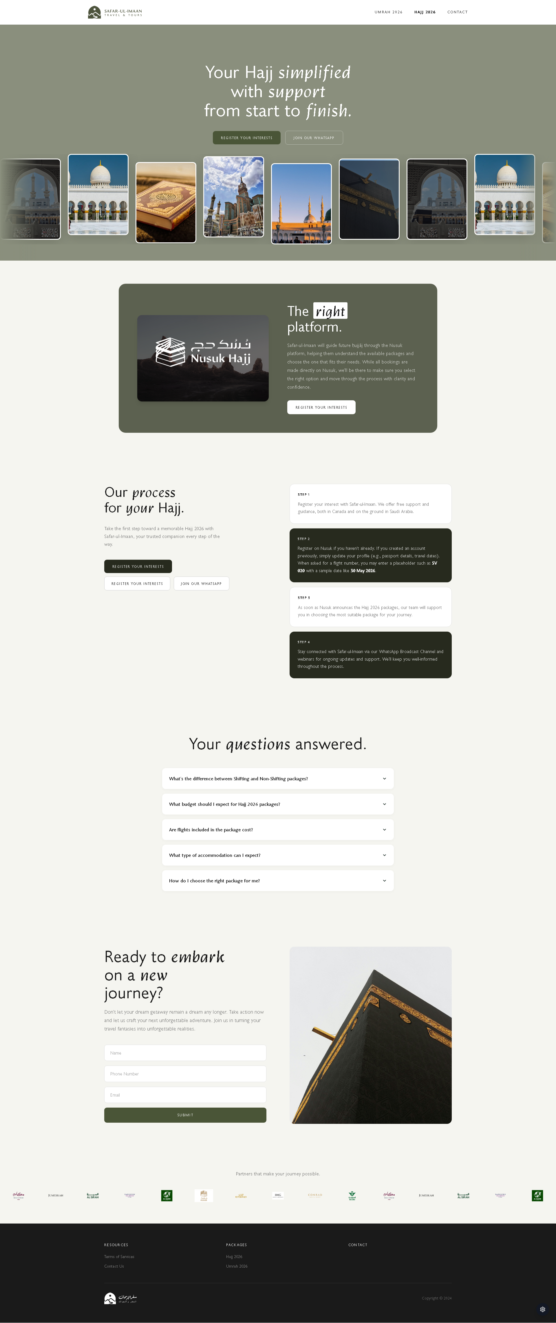 Safar-ul-Imaan Booking Platform - Project Screenshot 3 for Safaar Ul-Imaan