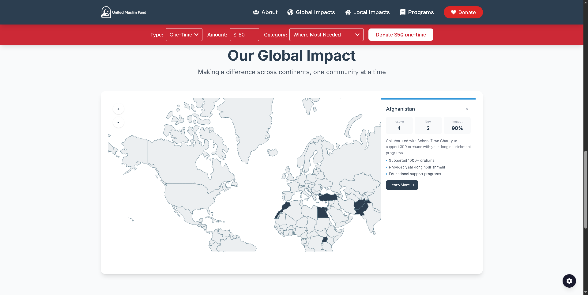 United Muslim Fund Website - Project Screenshot 3 for United Muslim Fund