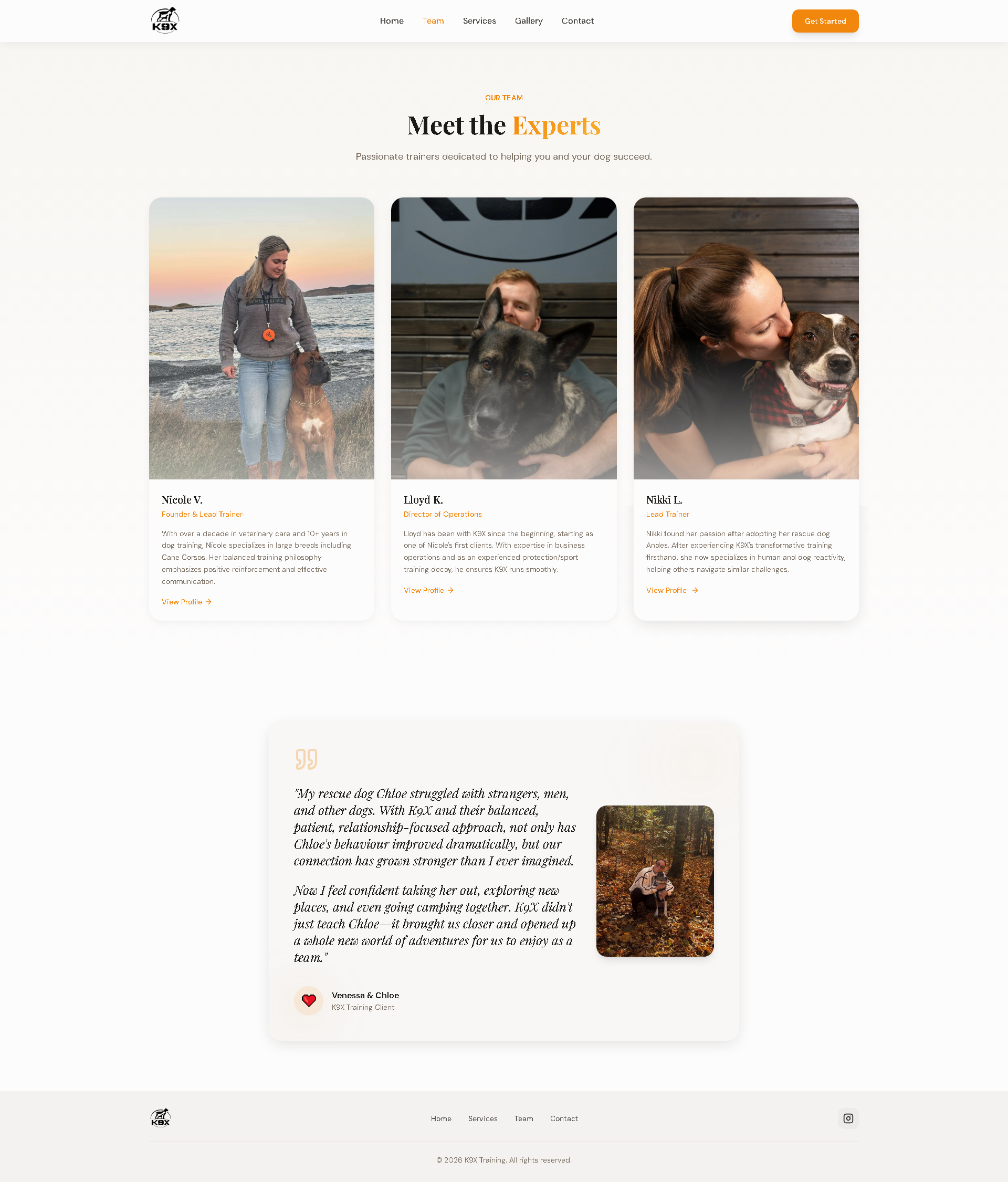 K9X Dog Training Website Redesign - Project Screenshot 2 for K9X Dog Training