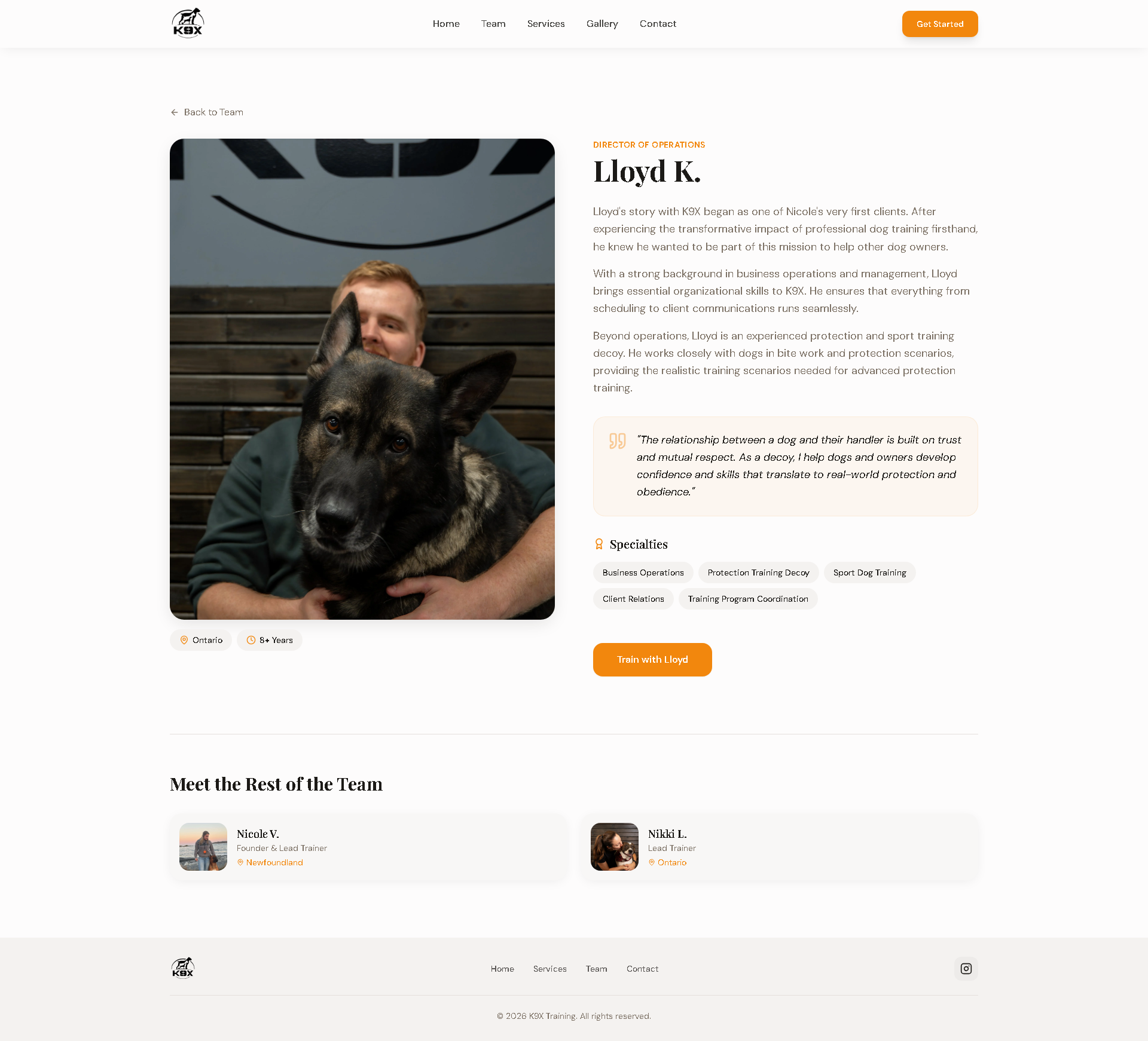 K9X Dog Training Website Redesign - Project Screenshot 3 for K9X Dog Training