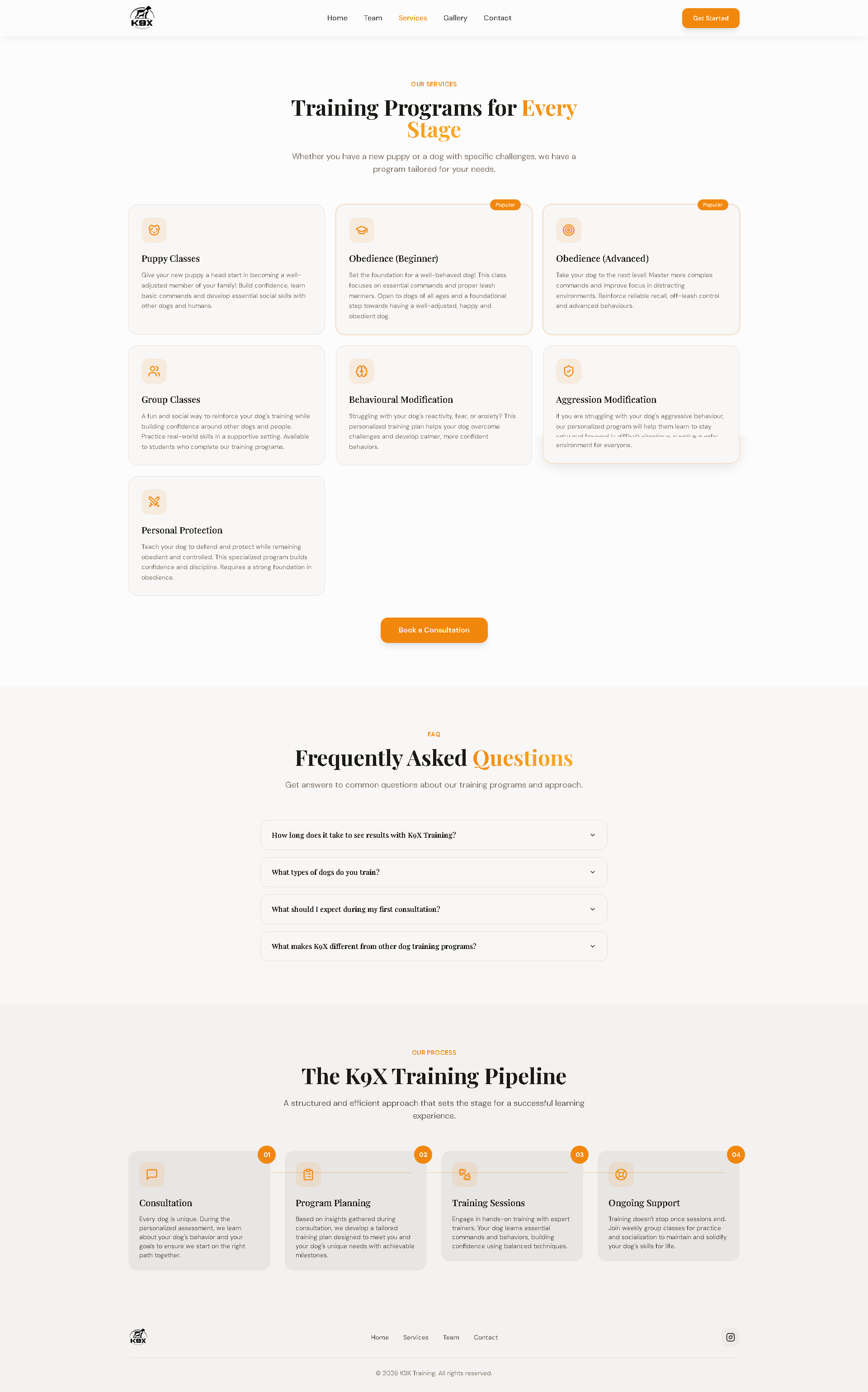 K9X Dog Training Website Redesign - Project Screenshot 4 for K9X Dog Training