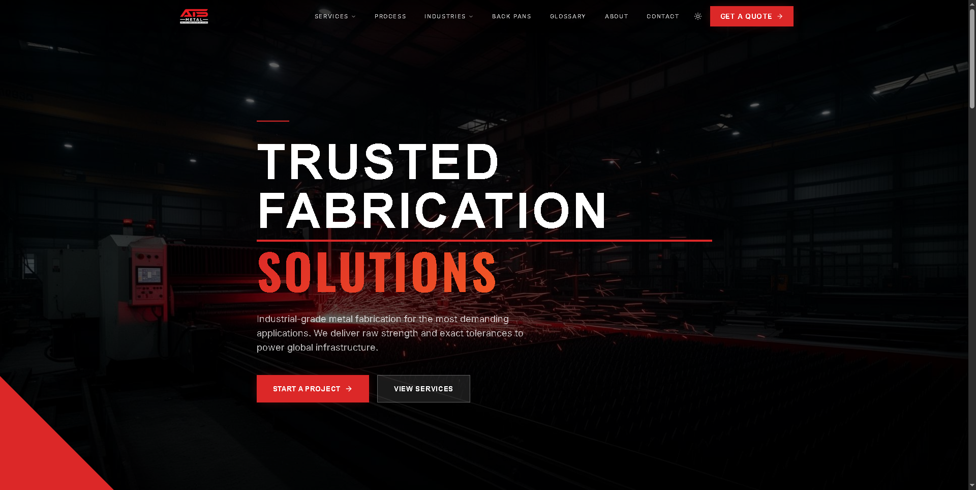 ATS Metal Fabrication Website