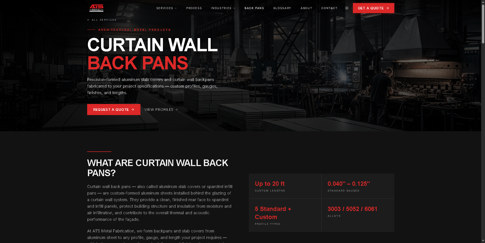 ATS Metal Fabrication Website - Project Screenshot 8 for ATS Metal Fabrication Inc.