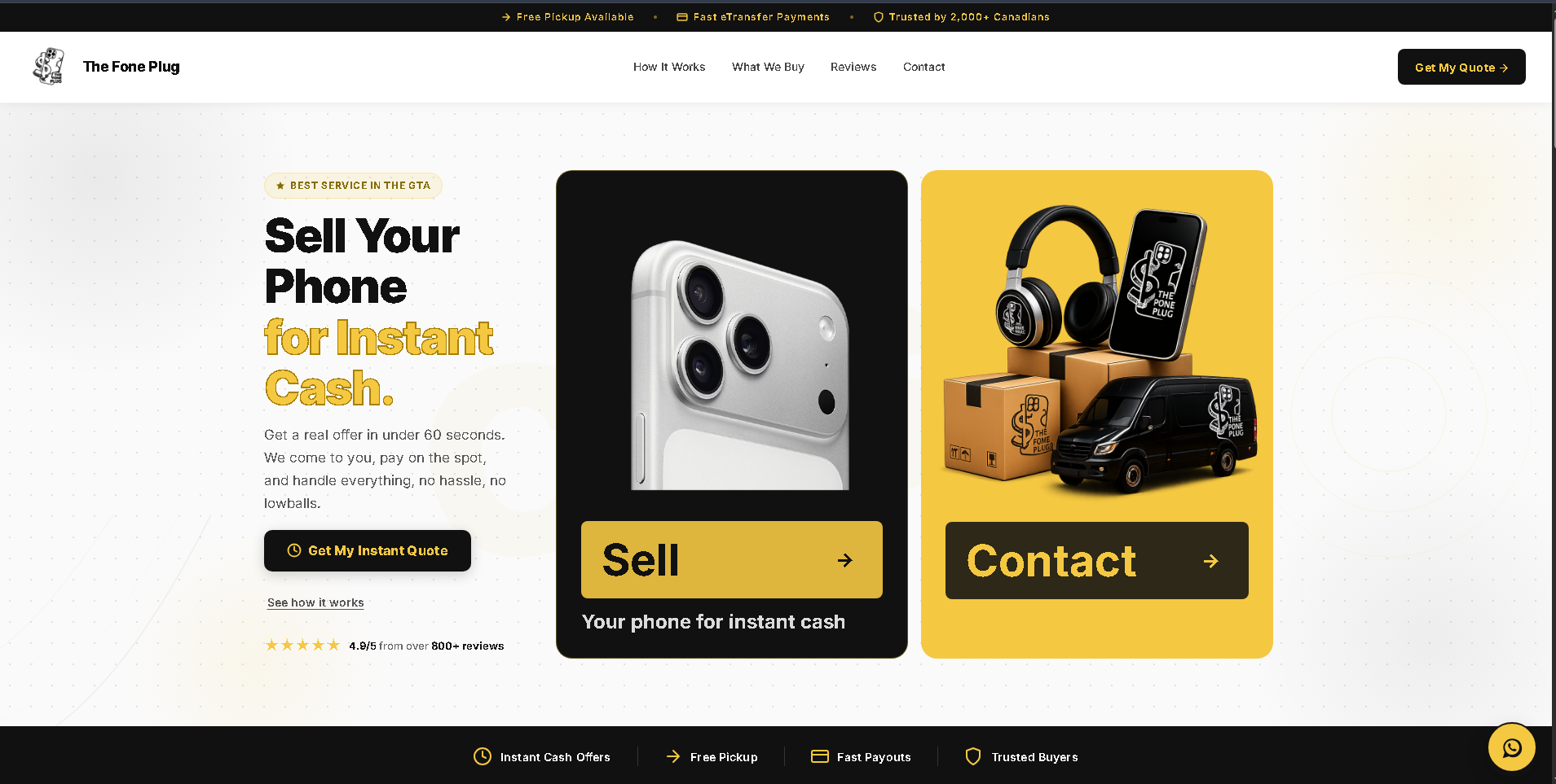 The Fone Plug  Canada's 60-Second Phone Buyback Platform