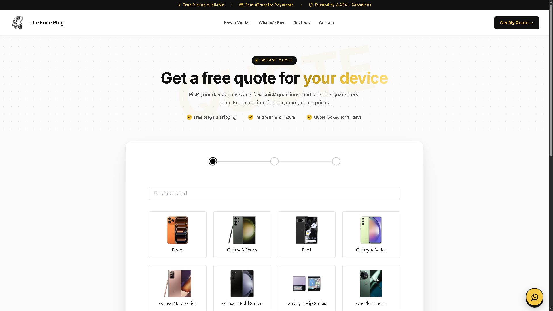 The Fone Plug  Canada's 60-Second Phone Buyback Platform - Project Screenshot 6 for The Fone Plug