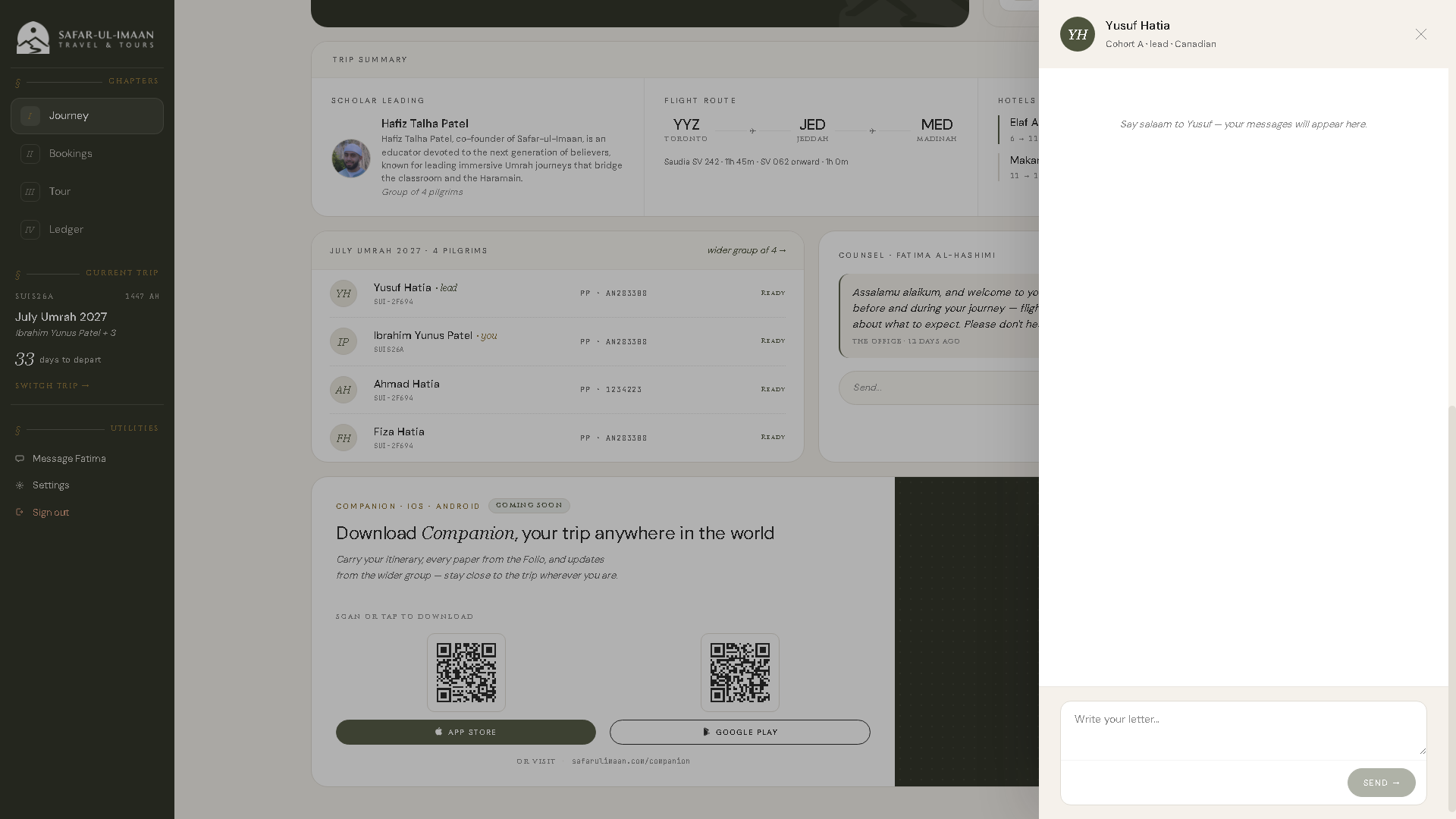 Building a Single Source of Truth for Umrah Travel Operations - Project Screenshot 7 for Safar-ul-Imaan