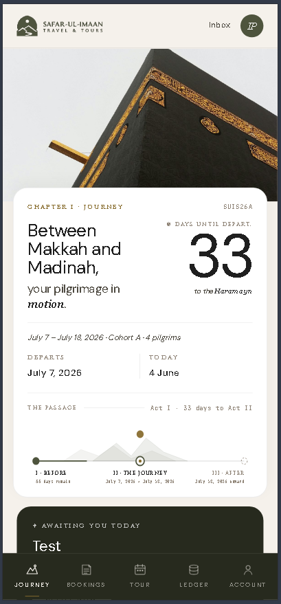 Building a Single Source of Truth for Umrah Travel Operations - Project Screenshot 15 for Safar-ul-Imaan