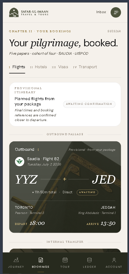 Building a Single Source of Truth for Umrah Travel Operations - Project Screenshot 16 for Safar-ul-Imaan