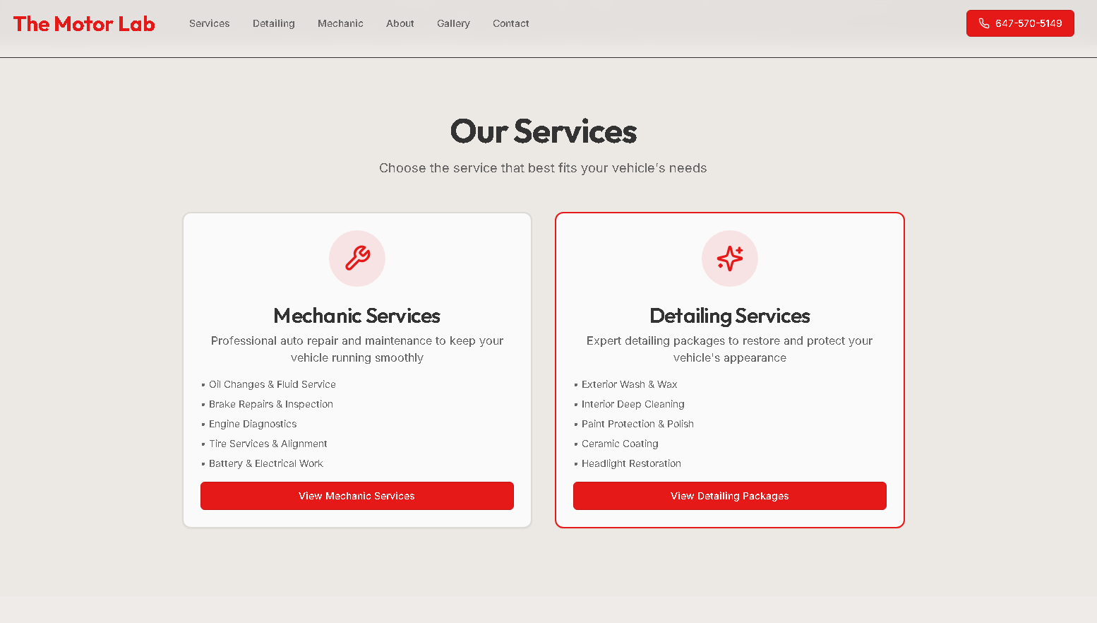 The Motor Lab - Project Screenshot 1 for The Motor Lab