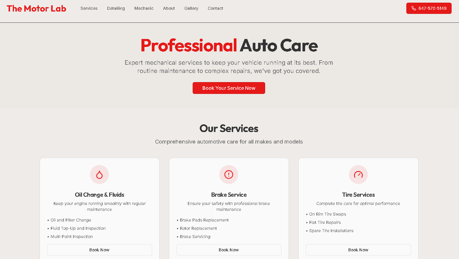 The Motor Lab - Project Screenshot 3 for The Motor Lab